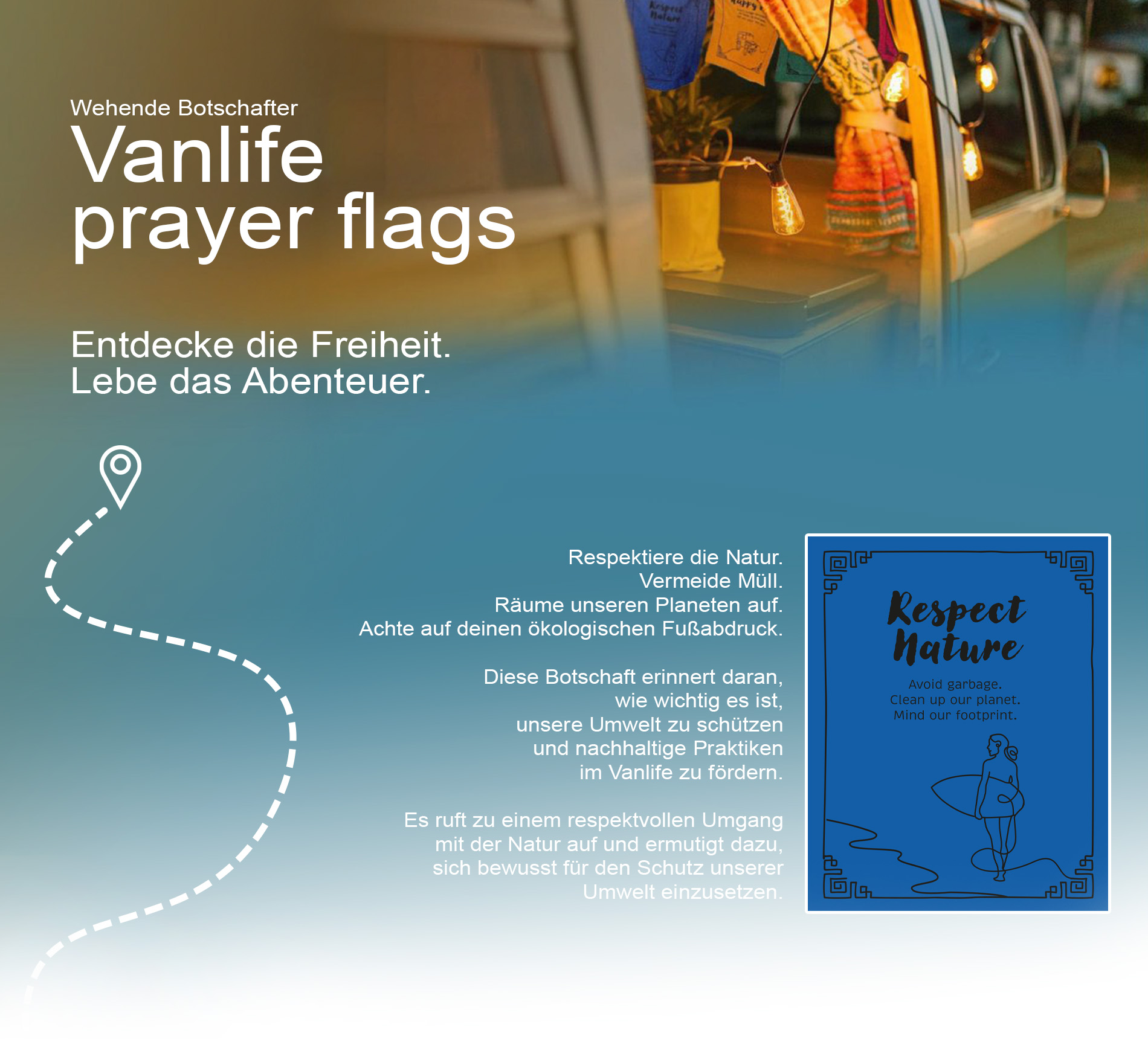 vanlife prayer flags